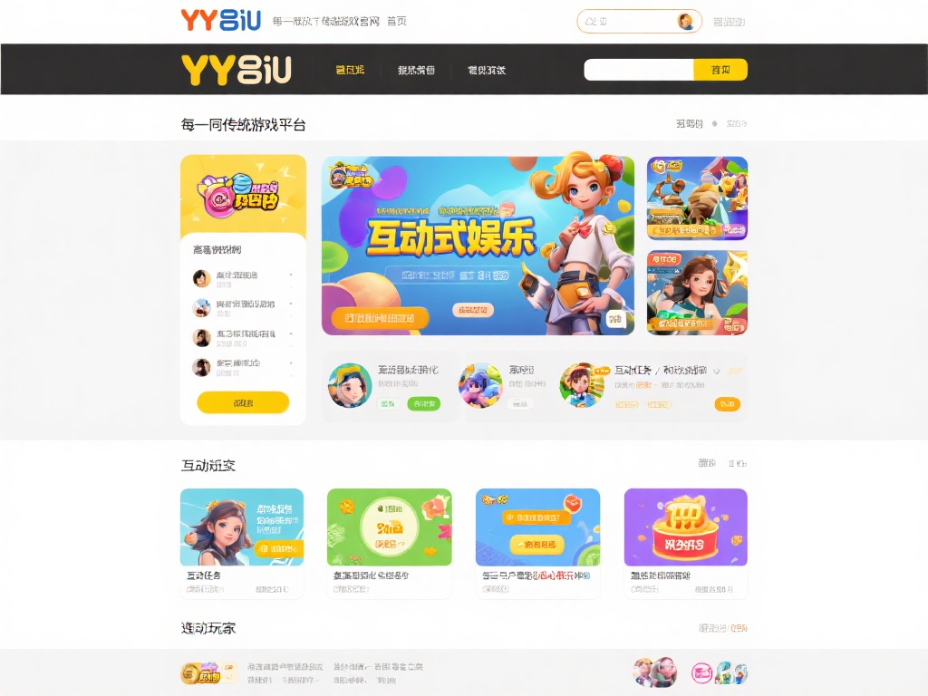 不同于传统游戏平台，YY易游游戏官网首页以“互动式
