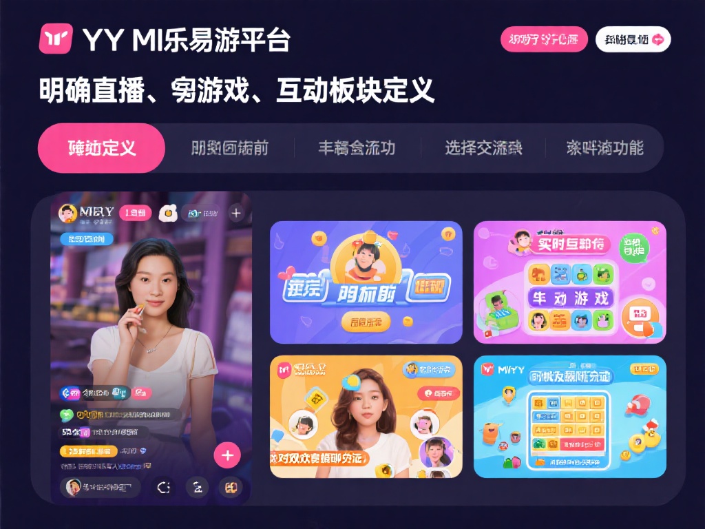yy米乐易游新手入门:从零开始的快速上手攻略与实用建议 明确游戏和互动板块的定义
YY米乐易游平台包含丰